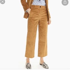 J. Crew Wide Leg Cropped Pants - Corduroy